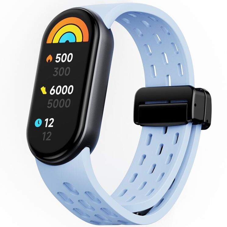 Ремешок Deexe Astra Strap для Xiaomi Mi Smart Band 8 / 9 - Baby Blue: фото 2 из 9