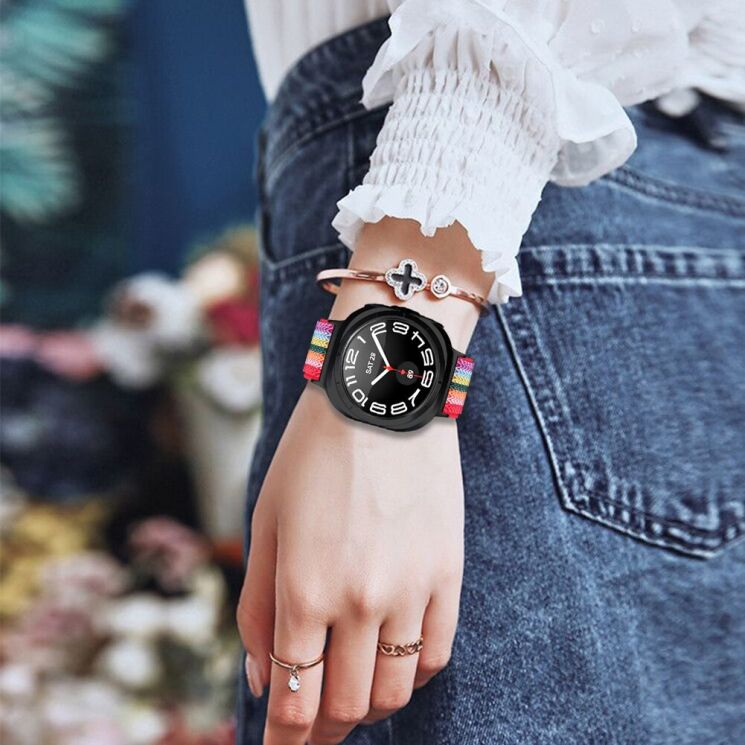 Ремешок Deexe Braided Strap для Samsung Galaxy Watch 8 (40/44mm) / 8 Classic (43/47mm) / Ultra 2 - Mint Green: фото 5 из 6
