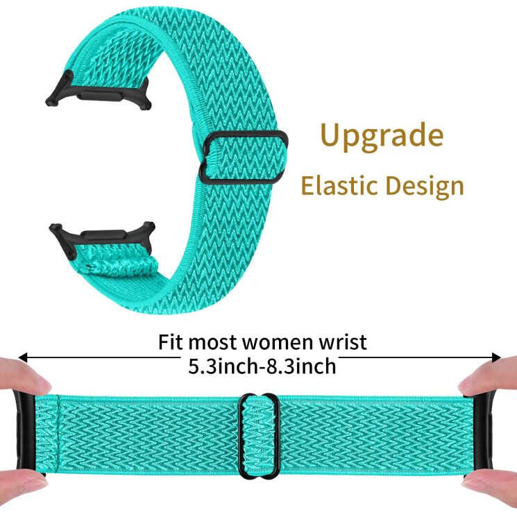 Ремешок Deexe Braided Strap для Samsung Galaxy Watch 8 (40/44mm) / 8 Classic (43/47mm) / Ultra 2 - Mint Green: фото 3 из 6