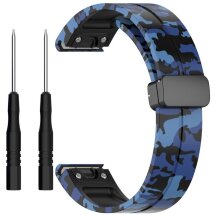 Ремешок Deexe Camo Silicone для часов с шириной крепления 22мм - Blue: фото 1 из 10