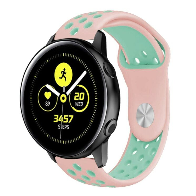 Ремешок Deexe Dot Color для Samsung Watch Active / Active 2 40mm / Active 2 44mm - Pink / Blue: фото 5 из 6