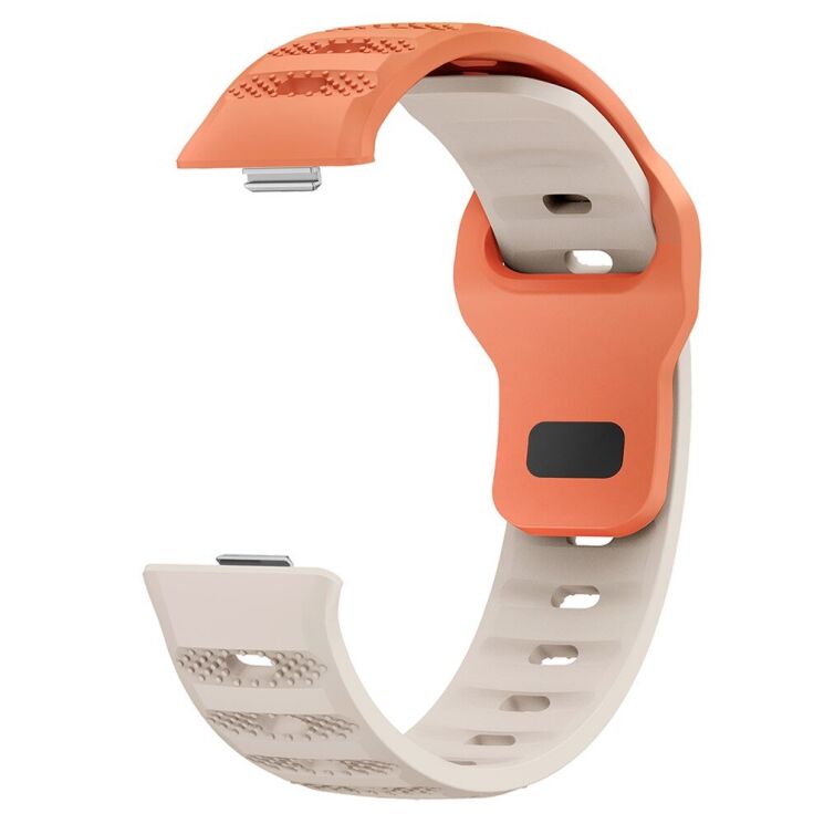 Ремешок Deexe Dot Texture для Huawei Watch Fit 3 / Fit 4 / Fit 4 Pro - Lite Orange: фото 1 из 5