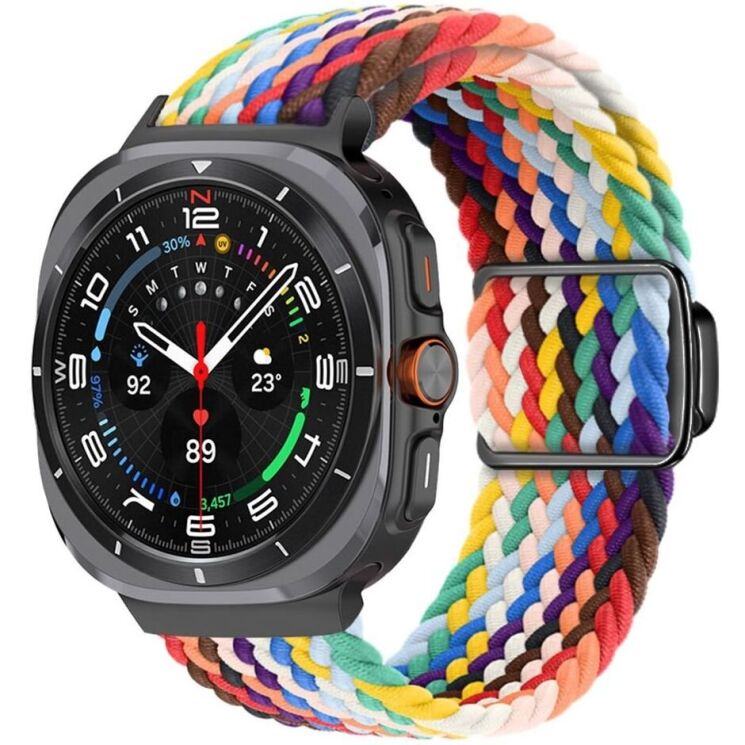 Ремешок Deexe Knitted Strap для Samsung Galaxy Watch Ultra (47mm) - Rainbow: фото 2 из 5