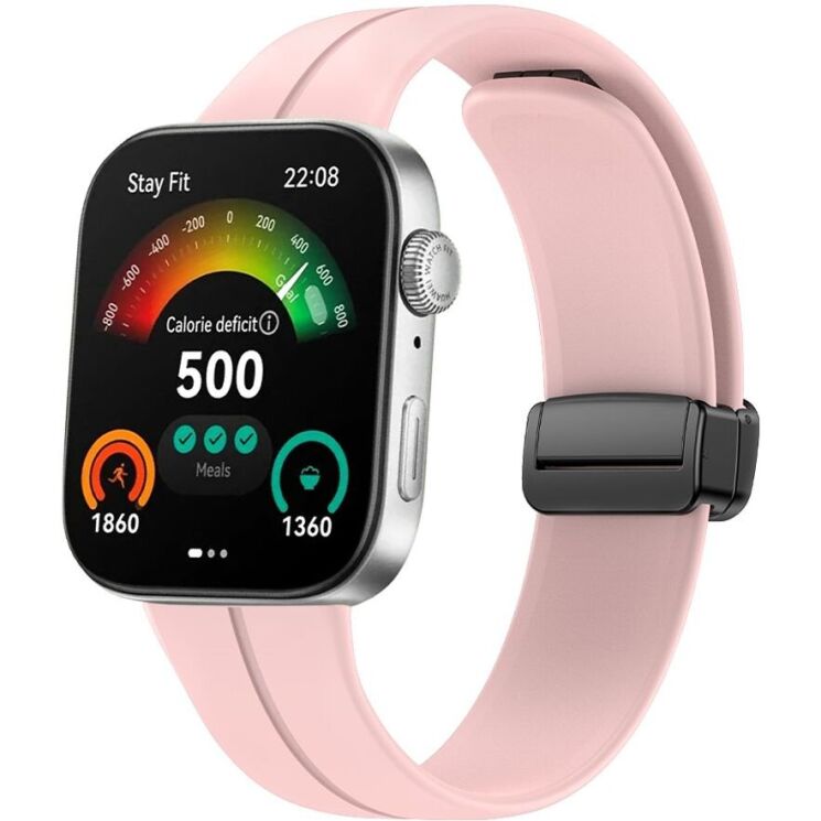 Ремешок Deexe Magnetic Braselet для Huawei Watch Fit 3 - Pink: фото 2 из 5