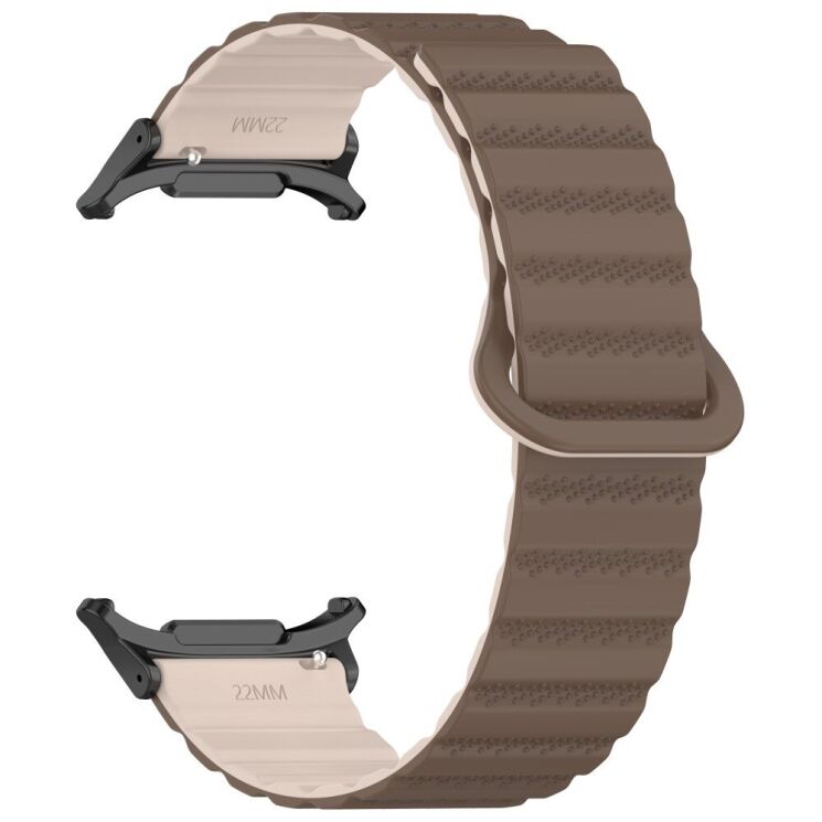Ремешок Deexe Magnetic Strap для Samsung Galaxy Watch Ultra - Brown / Apricot: фото 3 из 7