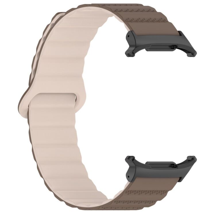 Ремешок Deexe Magnetic Strap для Samsung Galaxy Watch Ultra - Brown / Apricot: фото 4 из 7