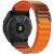 Ремешок Deexe Nylon Leather для Garmin з кріпленням Quick Fit 22mm - Orange: фото 1 из 6