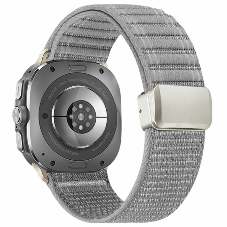 Ремешок Deexe Nylon Strap для Samsung Galaxy Watch Ultra (47mm) / Ultra (2025) - Light Grey (358072LH) Ремешок Deexe Nylon Strap для Samsung Galaxy Watch Ultra (47mm) / Ultra (2025) - Light Grey: фото 1 из 5