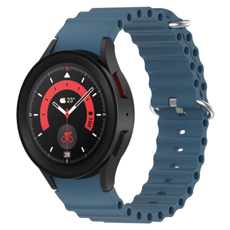 Ремешок Deexe Ocean Strap для Samsung Galaxy Watch 4 / 5 / 6 / 7 / FE (40mm) - Blue: фото 5 из 7