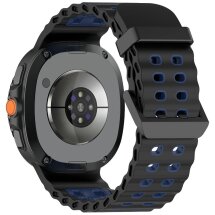 Ремінець Deexe Ocean Strap для Samsung Galaxy Watch 8 (40/44mm) / 8 Classic - Black / Blue: фото 1 з 6