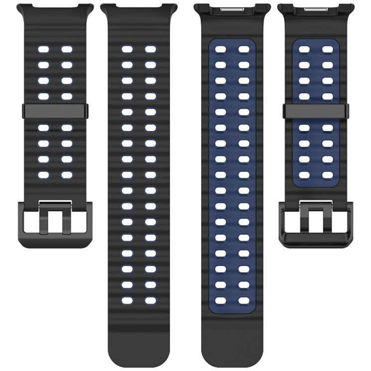 Ремешок Deexe Ocean Strap для Samsung Galaxy Watch 8 (40/44mm) / 8 Classic - Black / Blue: фото 4 из 6