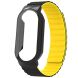 Ремешок Deexe Soft Chain для Xiaomi Mi Band 7 - Black / Yellow (298720BY). Фото 1 из 3