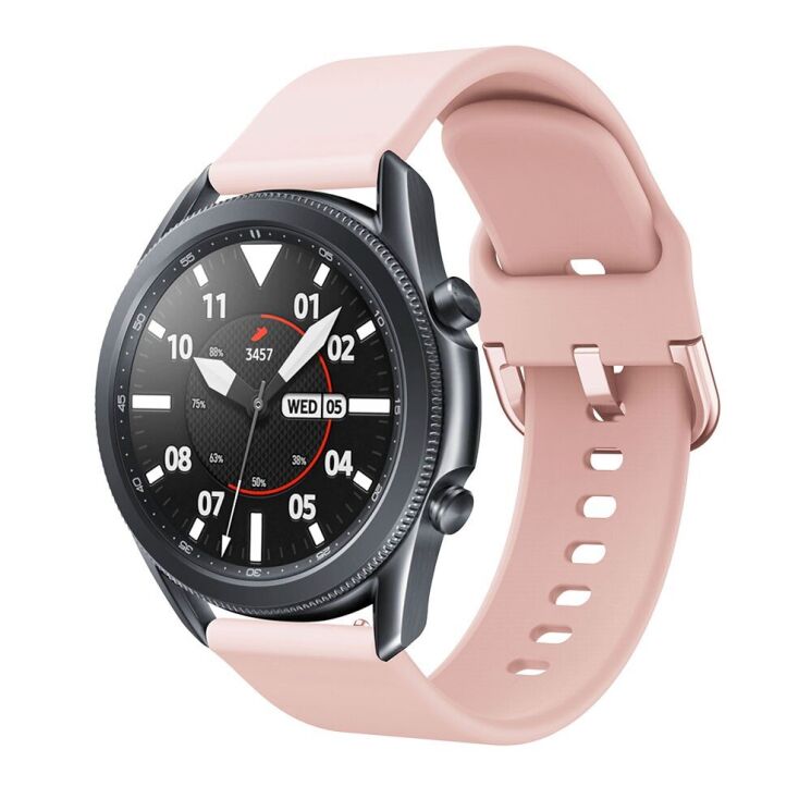 Ремешок Deexe Soft Silicone для&nbsp; Samsung Galaxy Watch 3 (45mm) - Pink: фото 4 из 4