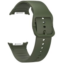 Ремінець Deexe Soft Silicone для Samsung Galaxy Watch 8 (40/44mm) / 8 Classic - Army Green: фото 1 з 6