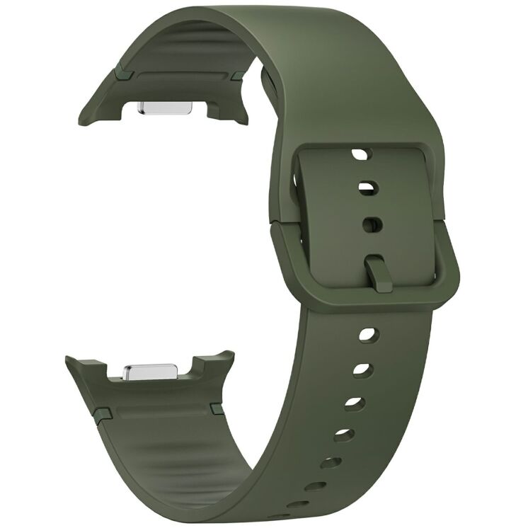 Ремінець Deexe Soft Silicone для Samsung Galaxy Watch 8 (40/44mm) / 8 Classic - Army Green: фото 1 з 6