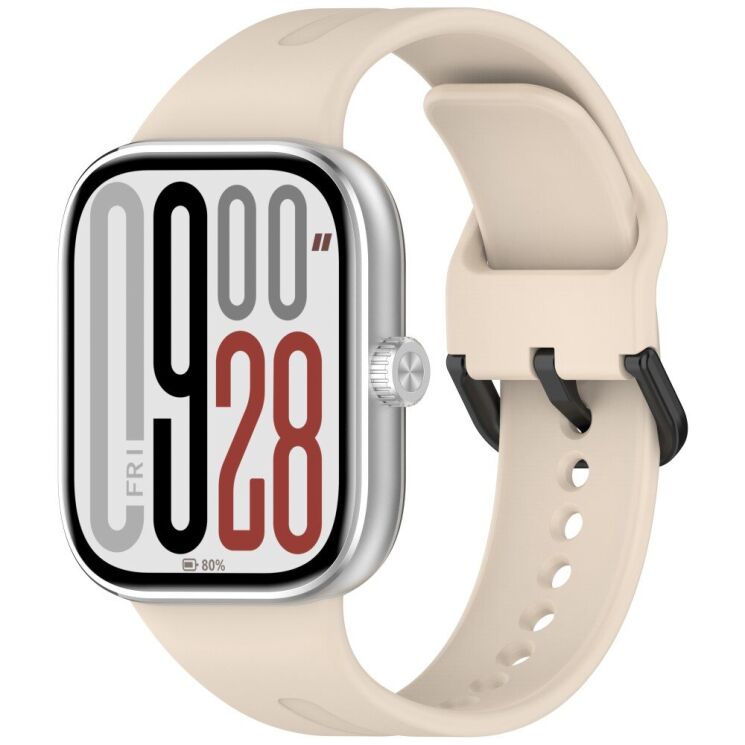 Ремешок Deexe Soft Silicone для Xiaomi Redmi Watch 4 / 5 / Mi Smart Band 8 Pro / Band 9 Pro - Starlight: фото 4 из 9