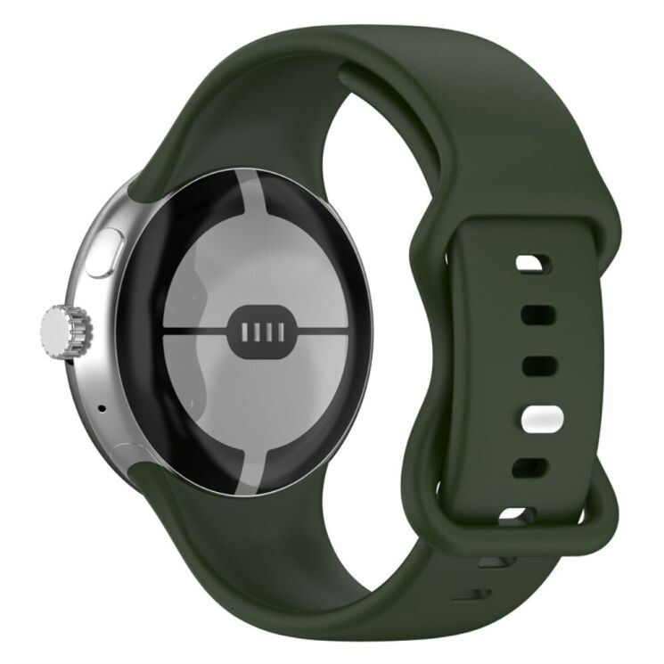Ремешок Deexe Soft Touch для Google Pixel Watch / Watch 2 / Watch 3 (41mm) - Green: фото 1 из 4