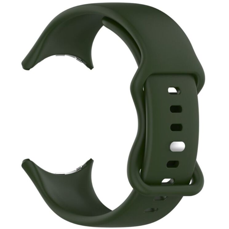Ремешок Deexe Soft Touch для Google Pixel Watch / Watch 2 / Watch 3 (41mm) - Green: фото 3 из 4