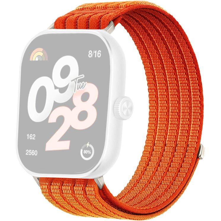 Ремешок Deexe Soft Weave для Xiaomi Redmi Watch 4 / Watch 5 / Watch 6 / Mi Smart Band 8 Pro / Band 9 Pro - Orange: фото 1 из 5