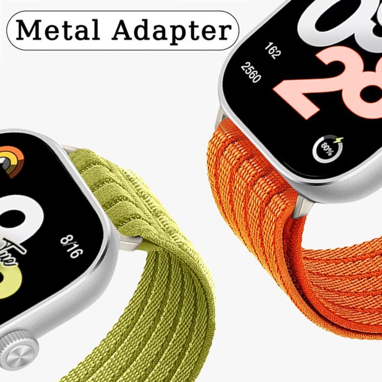 Ремешок Deexe Soft Weave для Xiaomi Redmi Watch 4 / Watch 5 / Watch 6 / Mi Smart Band 8 Pro / Band 9 Pro - Orange: фото 5 из 5