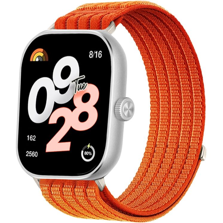Ремешок Deexe Soft Weave для Xiaomi Redmi Watch 4 / Watch 5 / Watch 6 / Mi Smart Band 8 Pro / Band 9 Pro - Orange: фото 2 из 5