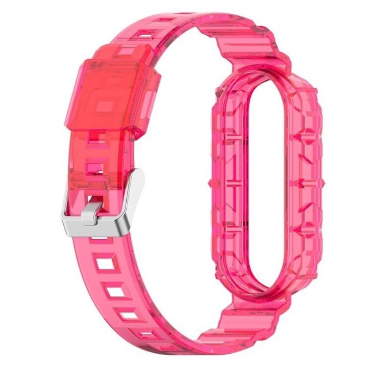 Ремешок Deexe Solid Color для Xiaomi Mi Band 5 / Mi Band 6 - Rose: фото 3 из 8