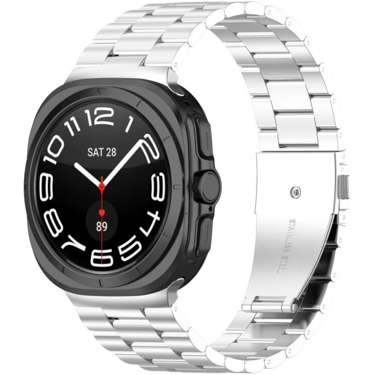 Ремінець Deexe Stainless Steel для Samsung Galaxy Watch Ultra (47mm) - Silver: фото 4 з 9