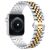 Ремінець Deexe Stainless Steel Strap для Apple Watch 42 (Series 10) / 41 / 40 / SE 40 / 38 - Silver / Gold: фото 1 з 5