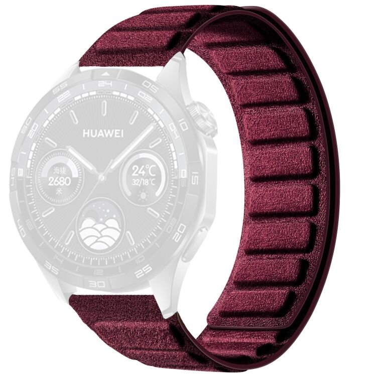 Ремешок Reframe Suede Leather для часов с шириной крепления 22мм - Wine Red (895556WR) Ремешок Reframe Suede Leather для часов с шириной крепления 22мм - Wine Red: фото 1 из 8