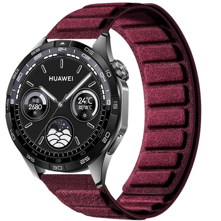 Ремешок Reframe Suede Leather для часов с шириной крепления 22мм - Wine Red (895556WR) Ремешок Reframe Suede Leather для часов с шириной крепления 22мм - Wine Red: фото 2 из 8