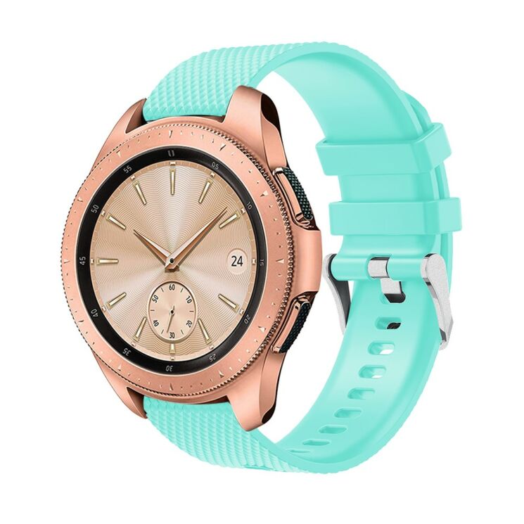 Ремешок UniCase Rhombus Texture для Samsung Galaxy Watch 42mm / Watch 3 41mm - Cyan: фото 1 из 3
