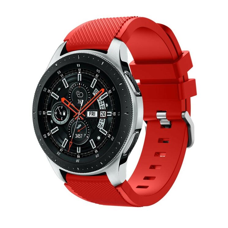 Ремешок UniCase Twill Texture для Samsung Galaxy Watch 46mm / Watch 3 45mm / Gear S3 - Red: фото 1 из 6