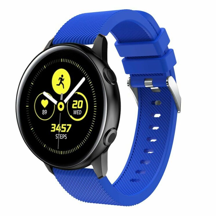Ремінець UniCase Twill Texture для Samsung Watch Active / Active 2 40mm / Active 2 44mm - Baby Blue: фото 2 з 5