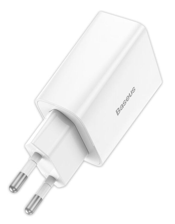 Сетевое зарядное устройство Baseus Speed Mini Quick Charger 1C (20W) - White: фото 2 из 5