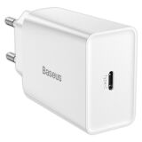 Мережевий зарядний пристрій Baseus Speed Mini Quick Charger 1C (20W) - White (141818W)