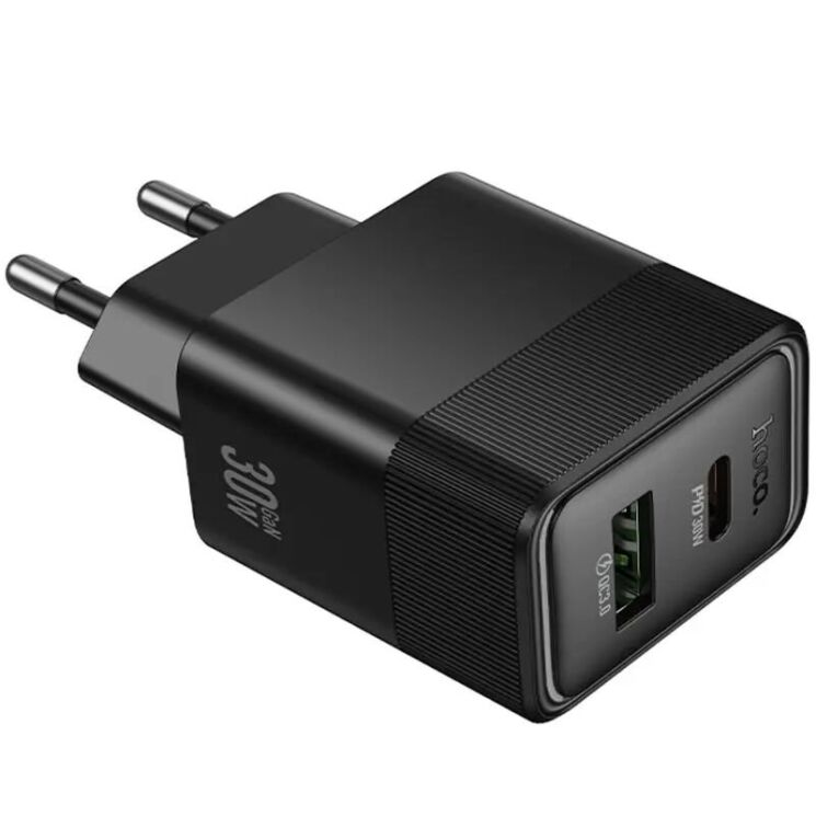 Сетевое зарядное устройство Hoco CS112A Lounge PD30W + QC3.0 - Black (995684B) Сетевое зарядное устройство Hoco CS112A Lounge PD30W + QC3.0 - Black: фото 2 из 5