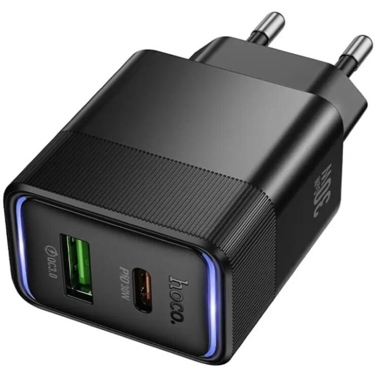 Сетевое зарядное устройство Hoco CS112A Lounge PD30W + QC3.0 - Black (995684B) Сетевое зарядное устройство Hoco CS112A Lounge PD30W + QC3.0 - Black: фото 4 из 5