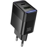 Мережевий зарядний пристрій Hoco CS112A Lounge PD30W + QC3.0 - Black: фото 1 з 5