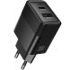 Сетевое зарядное устройство Hoco CS112A Lounge PD30W + QC3.0 - Black (995684B). Фото 3 из 5