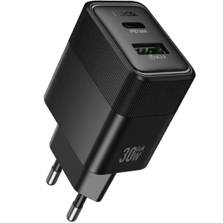 Сетевое зарядное устройство Hoco CS112A Lounge PD30W + QC3.0 - Black (995684B) Сетевое зарядное устройство Hoco CS112A Lounge PD30W + QC3.0 - Black: фото 3 из 5