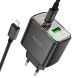Сетевое зарядное устройство Hoco CS42A PD30W + QC3.0 + кабель Type-C to Lightning - Black (960144B). Фото 1 из 6
