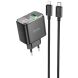 Сетевое зарядное устройство Hoco CS42A PD30W + QC3.0 + кабель Type-C to Lightning - Black (960144B). Фото 2 из 6