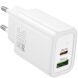 Сетевое зарядное устройство Hoco N63 PD30W + QC3.0 (USB + Type-C) - White (960201W). Фото 2 из 6
