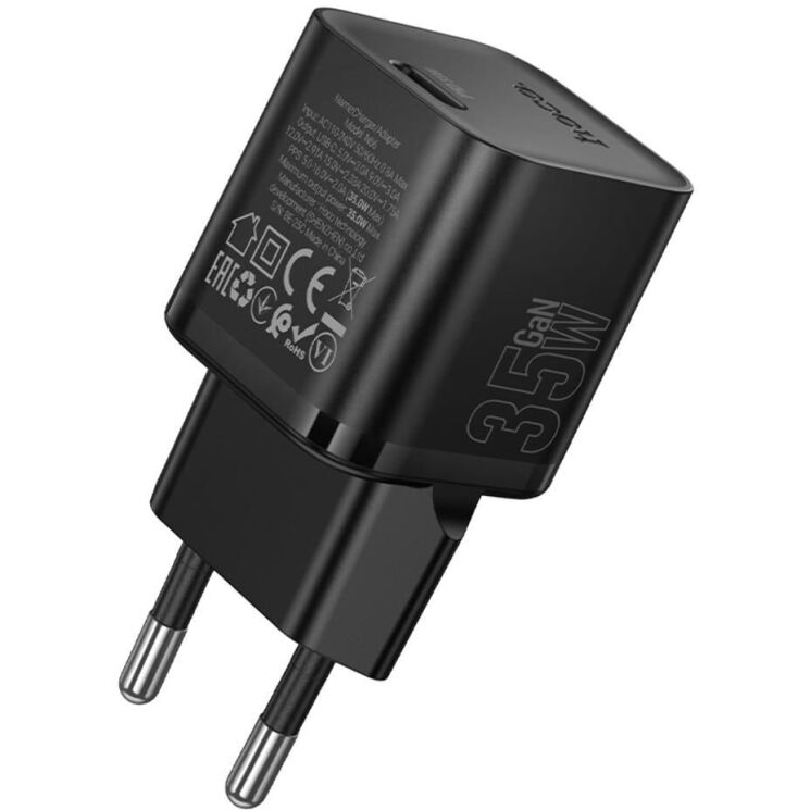Сетевое зарядное устройство Hoco N66 PD35W - Black: фото 3 из 6