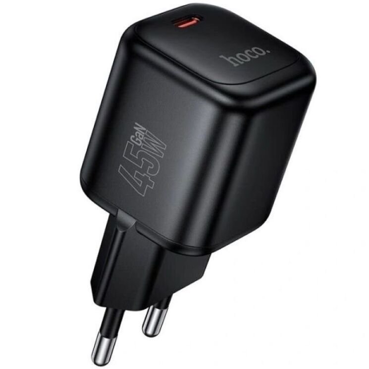 Мережевий зарядний пристрій Hoco N84 PD45W - Black (996004B) Мережевий зарядний пристрій Hoco N84 PD45W - Black: фото 1 з 8