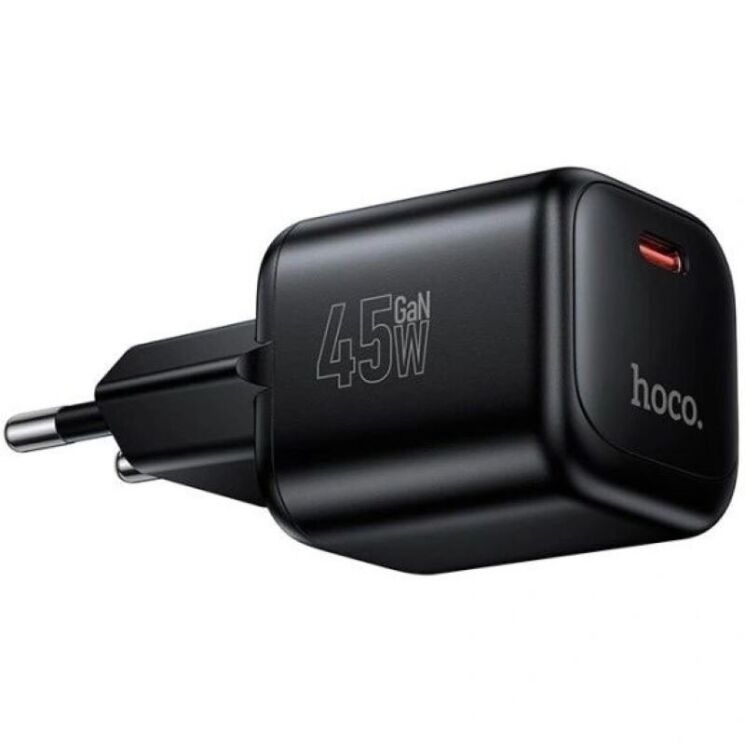 Мережевий зарядний пристрій Hoco N84 PD45W - Black (996004B) Мережевий зарядний пристрій Hoco N84 PD45W - Black: фото 5 з 8