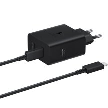 Мережевий зарядний пристрій Samsung 50W Power Adapter + кабель Type-C to Type-C (EP-T5020XBEGEU) - Black: фото 1 з 4