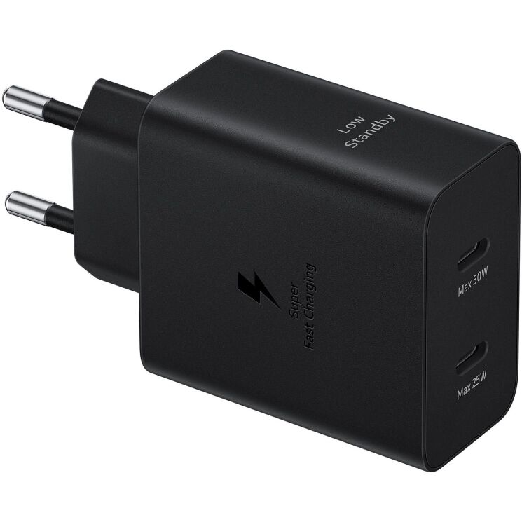 Сетевое зарядное устройство Samsung 50W Power Adapter + кабель Type-C to Type-C (EP-T5020XBEGEU) - Black: фото 3 из 4