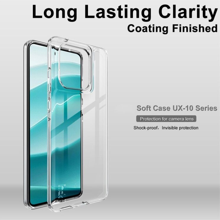Силиконовый чехол IMAK UX-10 Series для Motorola Edge 60 / Edge 60 Fusion - Transparent: фото 3 из 7