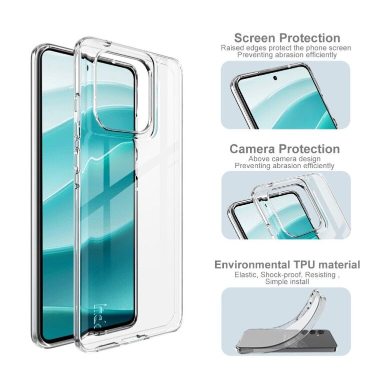 Силиконовый чехол IMAK UX-10 Series для Motorola Edge 60 / Edge 60 Fusion - Transparent: фото 5 из 7